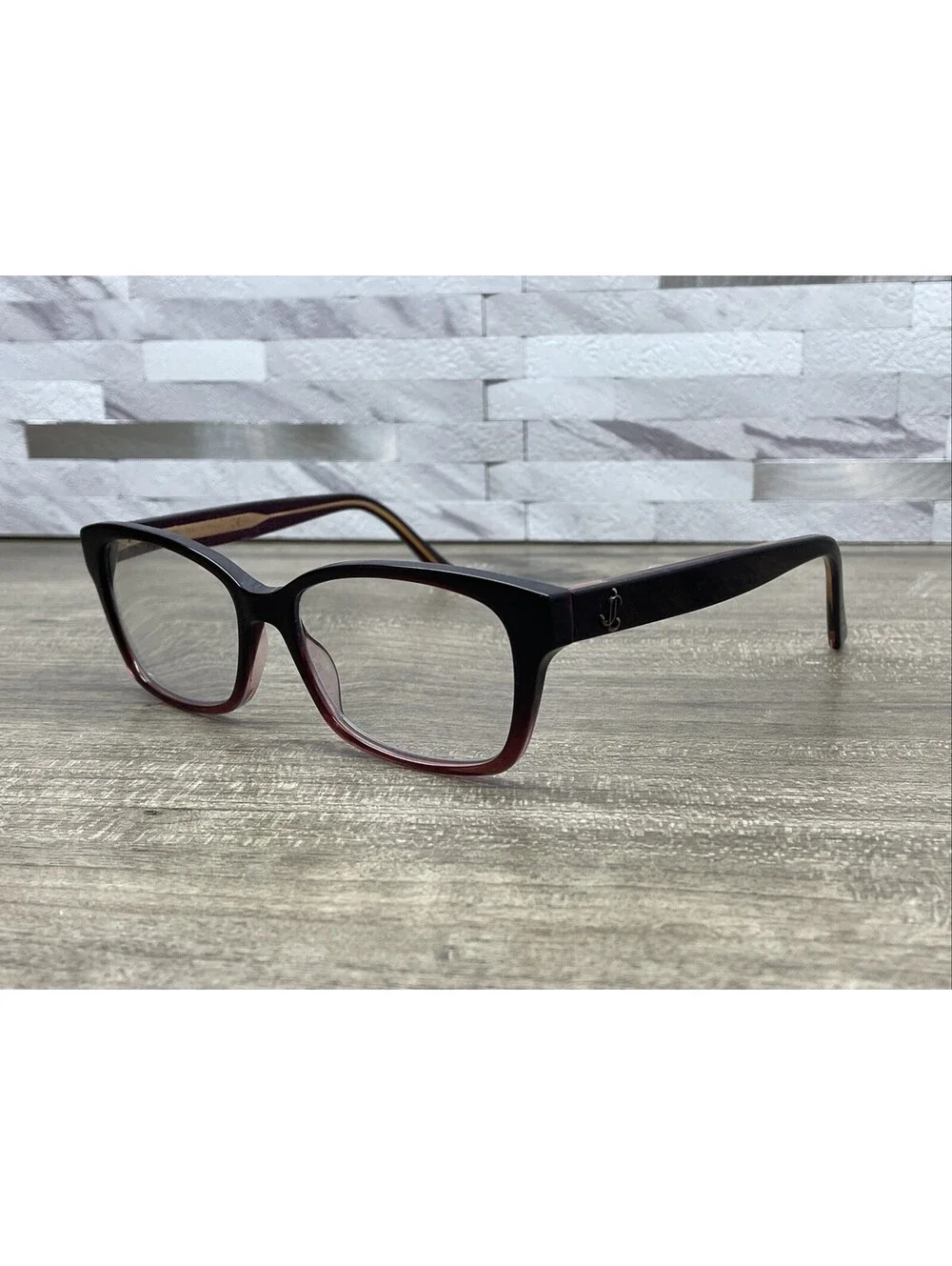 Jimmy Choo JC270 EGL 140 Eyeglasses Frames Womens Burgundy Sparkle 53[]16-140